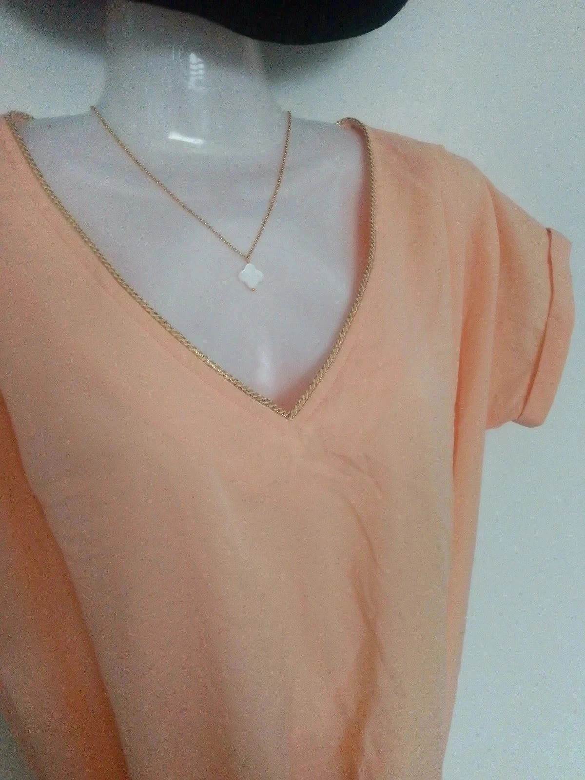 Lindo vestido dourado e pêssego 36/38 – photo 3